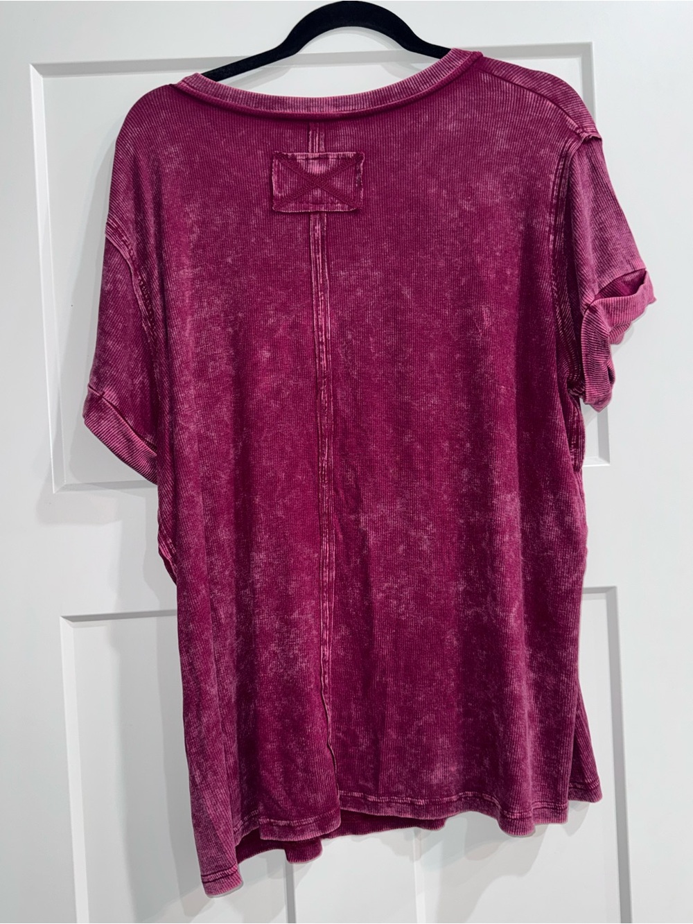 Z Supply Washed Raspberry Short Sleeve Tee - Picture 2 of 2
